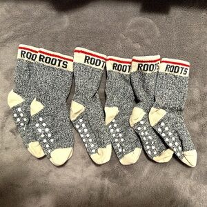 Roots Salt And Pepper Classic Socks Size 12-24 Months Toddler